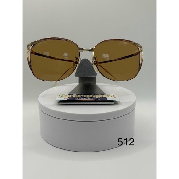 NEW Vintage Oversize Sunglasses | Non RX | Detailed Style | Gold Metal Frame main image 3